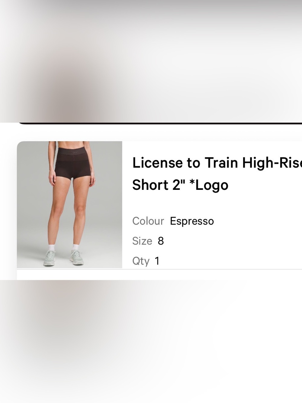 lululemon athletica License to Train High-Rise Short 2" in Espresso (brown)